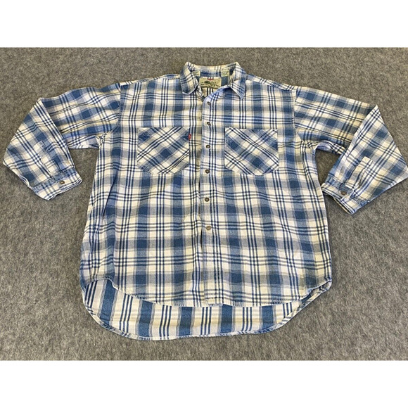 Vintage Other - Vintage Javolis Plaid Button Up Cotton Longsleeve Shirt Sz Large